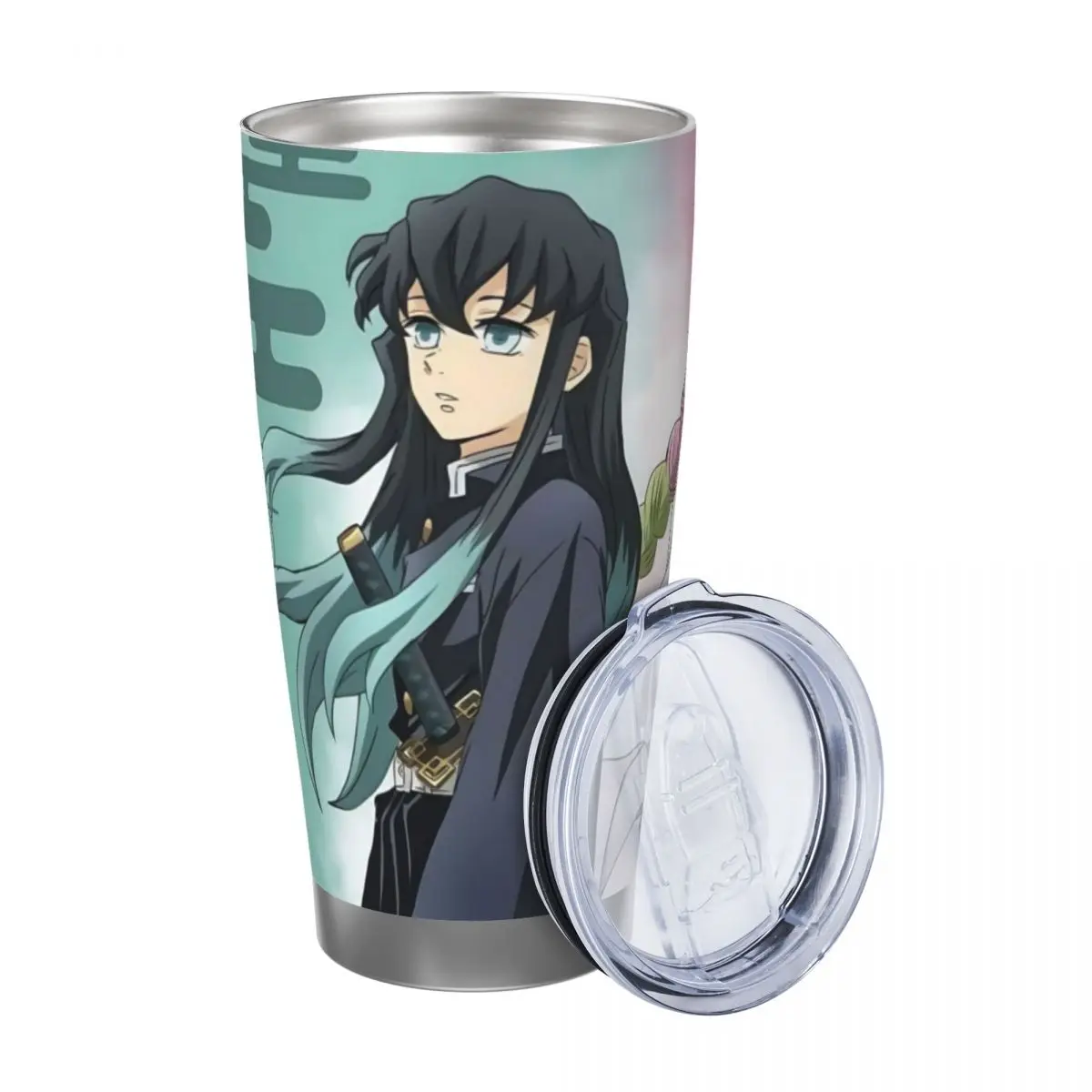 Muichiro Tokito Demon Slayer 20oz Cup Large Capacity Car Mug Leak-proof Juice Coffee Cup Food Grade