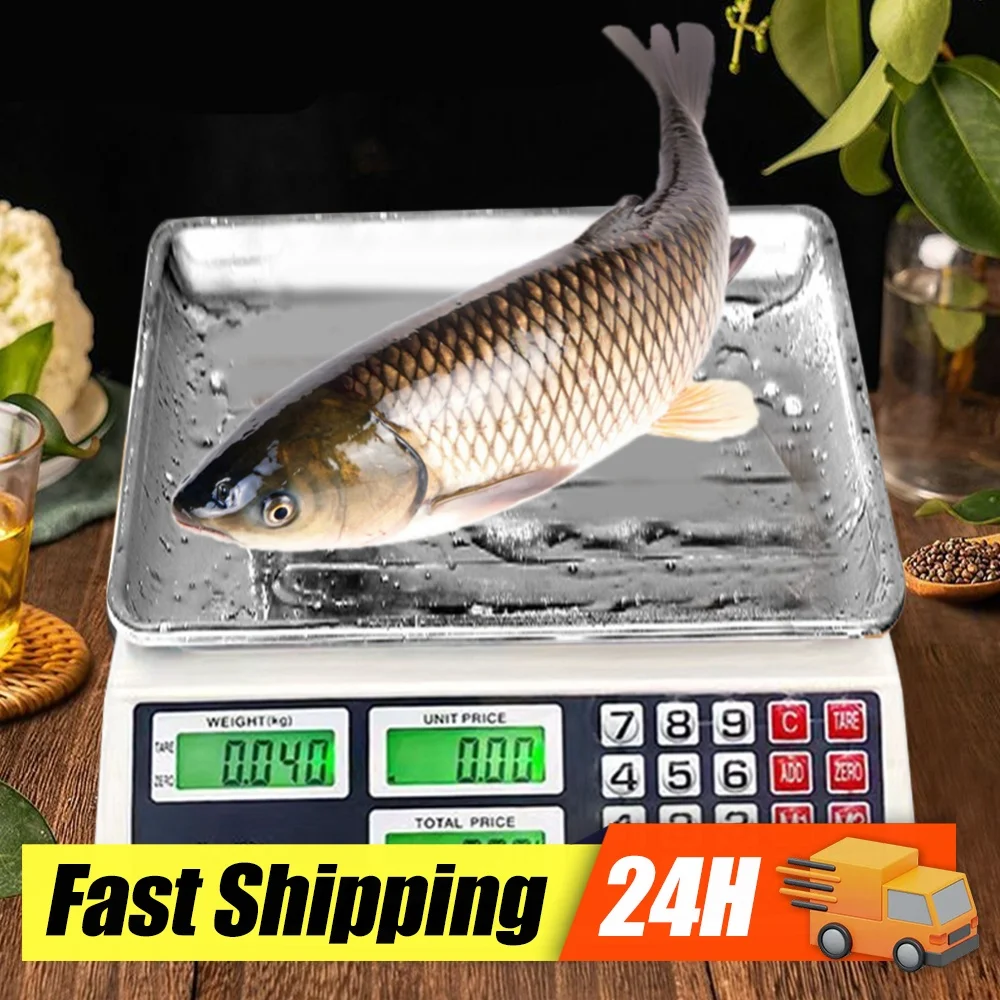 40kg/1g Commercial Price Scale Rechargeable Counting Weight Scale Waterproof Electronic Small Scale for Farmers Market Meat Shop
