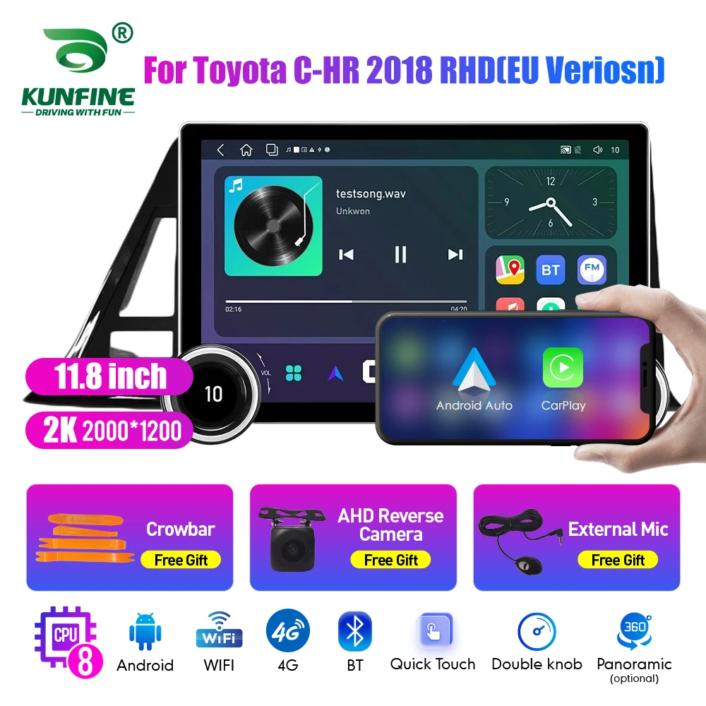 

11.8 Inch 2K Double Knobs 2 Din Car Radio For Honda C-Hr 2018 Car Radio DVD Multimedia Video Player Android Auto Carplay