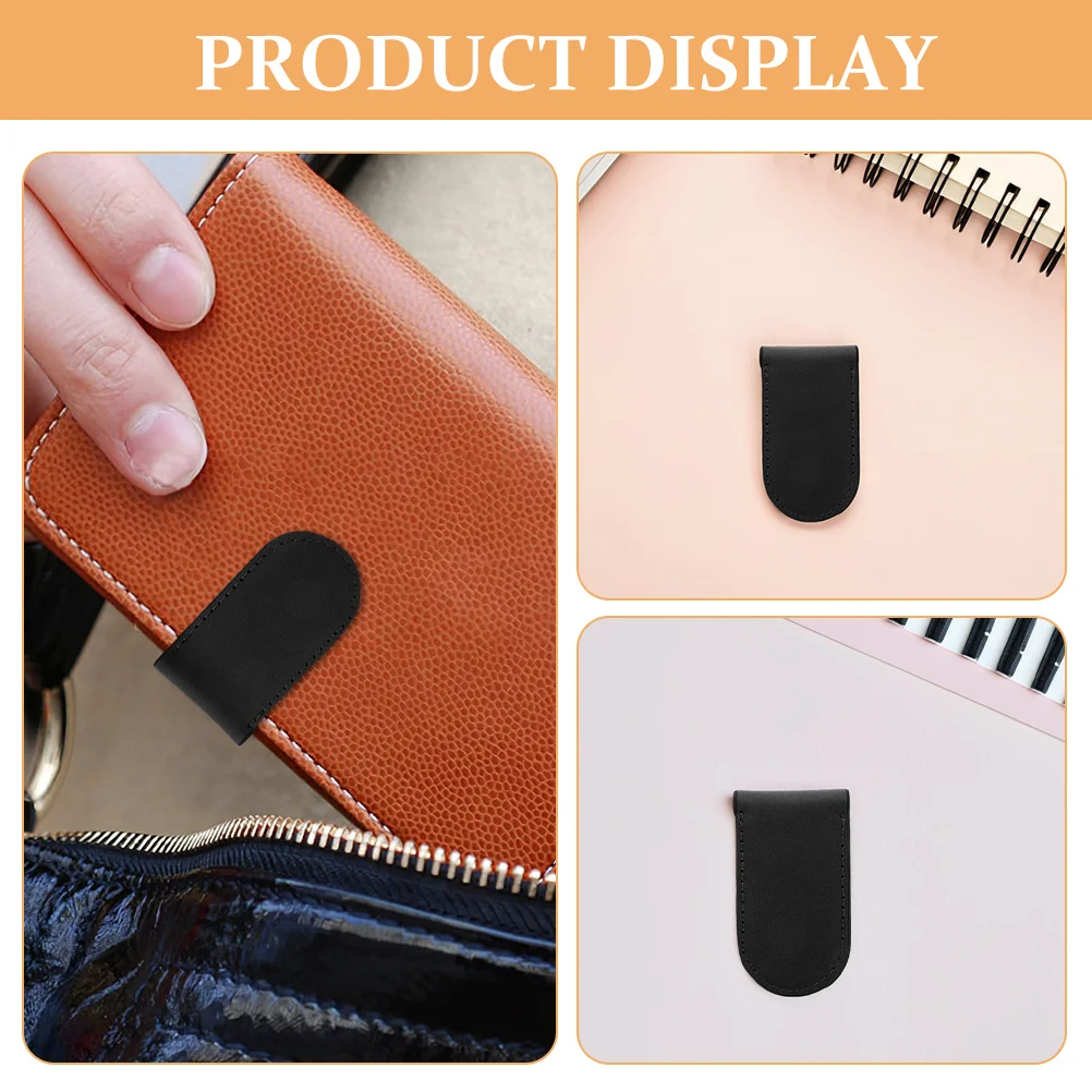 Morsetto per portafoglio porta contanti con clip in PU da 2 pezzi Accessorio pratico portatile per riporre le carte per uomini e donne all'aperto