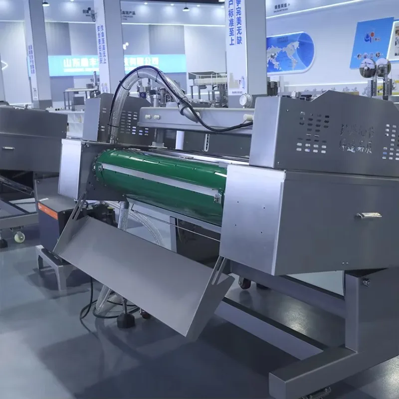 FL Customized Commercial Continuous Bread Sausage Cheese and Sea Food Belt Type Rolling Vacuum Machine
