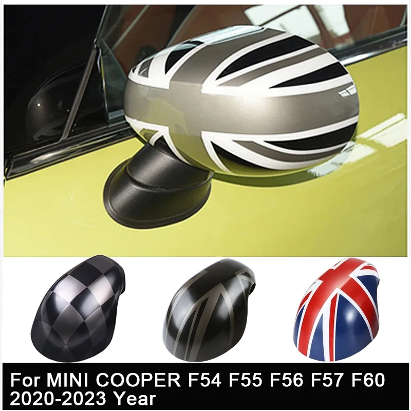 New Union Jack Stickers Rearview Mirror Covers For Mini Cooper S 2020 2021 2022 Countryman For F60 F54 F55 F56 F57