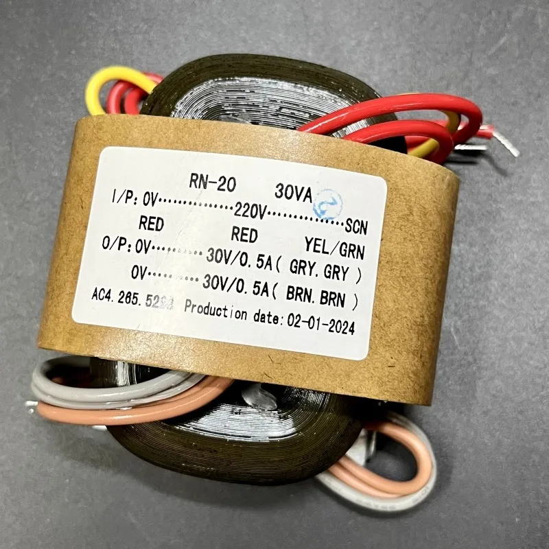 R Core Transformer 20W R20 30V Transformers 220V To 2X30V Copper Custom Shield Pre-Decoder Earphone DAC Audio Power Supply