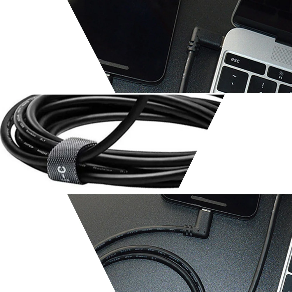 

1Pcs Cable 3M Double Type C 90 Degree Bend Gold-Plated 15U 3A Fast Charging 10Gbps Data Transfer for