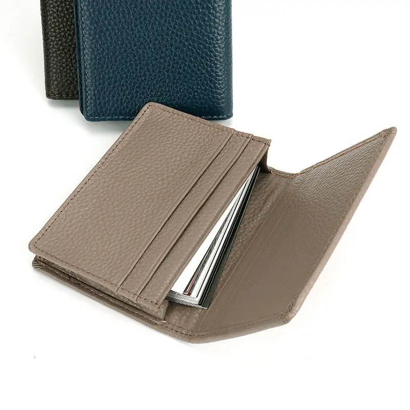 High Quality Mens Leather Credit Cards Cases Bank ID VIP Business Card Holder Slim Pocket Money Wallet Portable Thin Cardbag