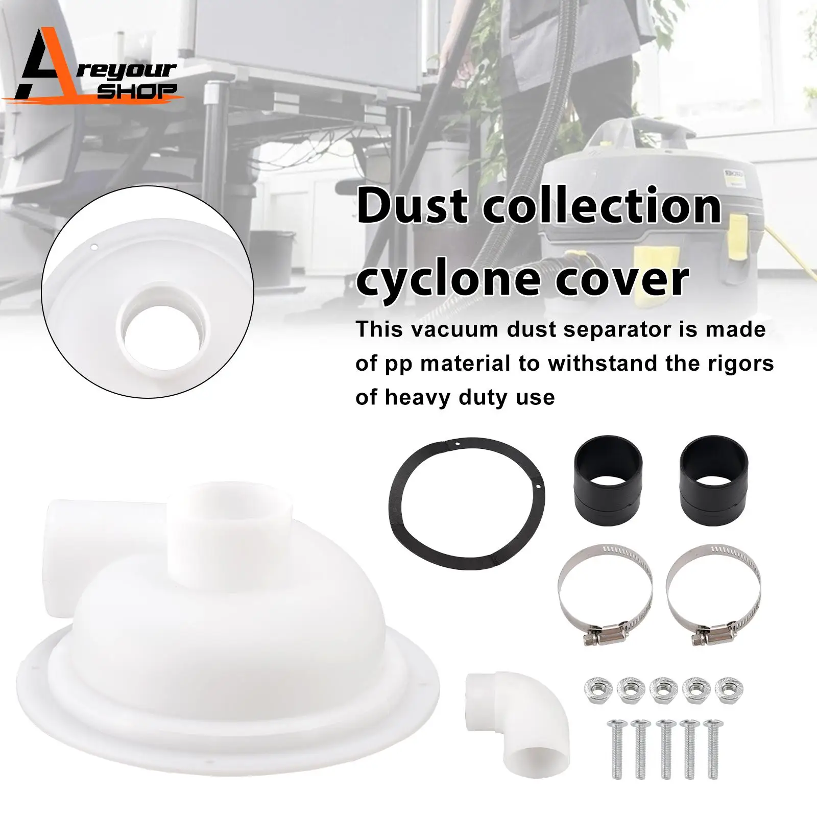 

Dust Cyclone Separator Cover Attachment Chipboard Vacuum Cleaner Parts Plaster Vacuum Dust Separator Vacuum Cleaner Accessory