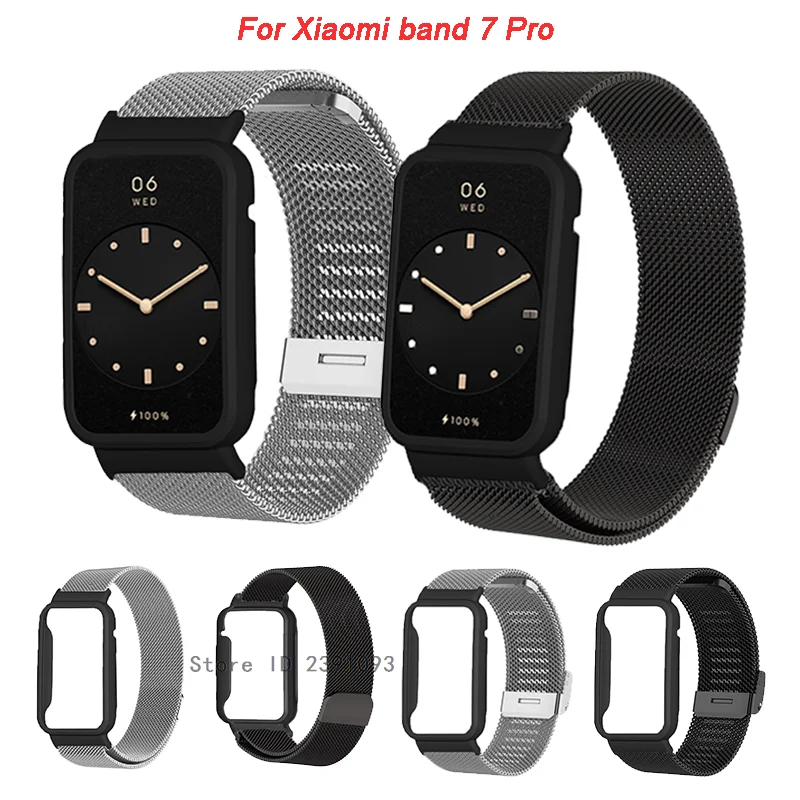 

Ремешок «Миланская петля» для смарт-часов Xiaomi Mi Band 7 pro, металлический сменный Браслет для Mi Band 7 pro