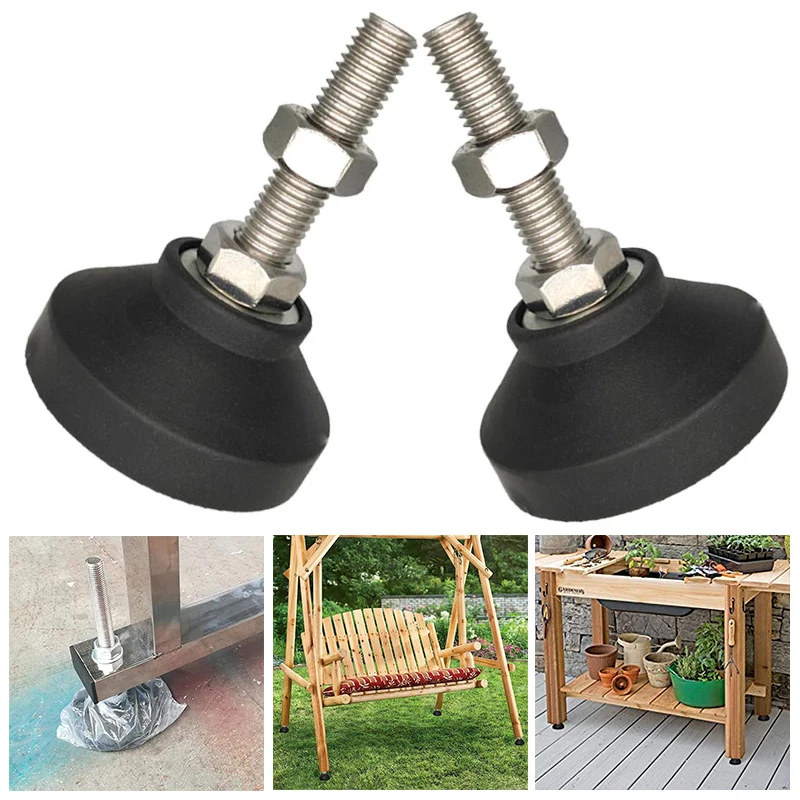 1pc Furniture Support Legs Foot Pad M8 M10 M12 Screw Adjustable Table Legslevelling Feet Articulating Furniture Glide Pad