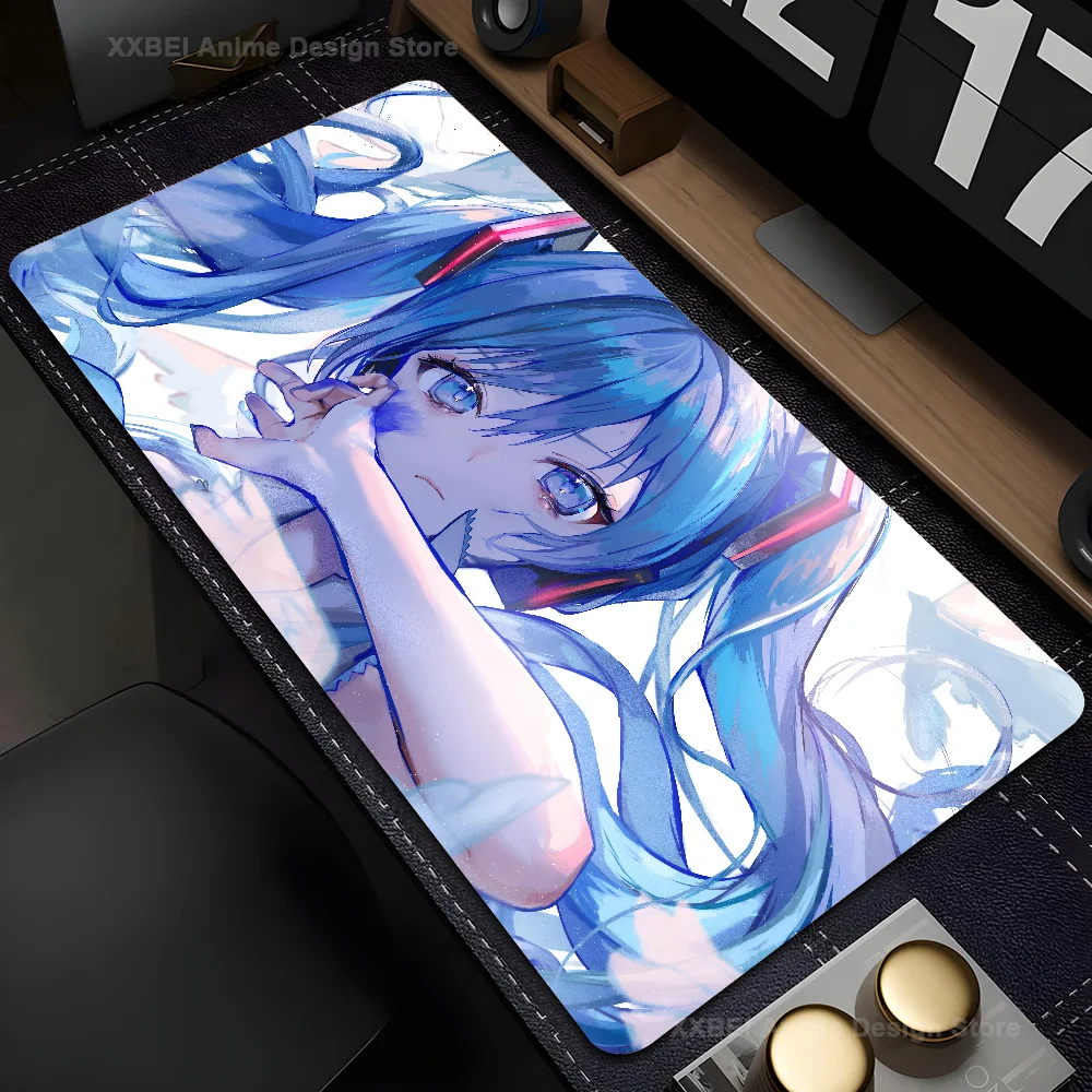 Anime H-Hatsune Miku Mouse Mat Desk Mat With Pad Gaming Accessories Prime Gaming XXL Keyboard Pad Padding Mat