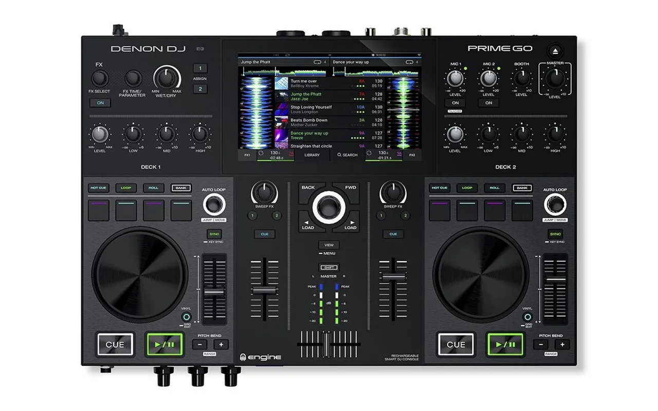 

НОВАЯ 4-дековая автономная система DJ-контроллера PRIME4XUS Prime 4 с 10-дюймовым сенсорным экраном, готовая к отправке