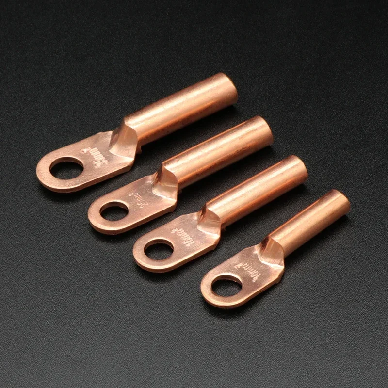 Wire Crimp Connector Car Auto Copper Terminal Block DT-10/16/25/35/50 Battery Cable Crimp Terminals Soldered Copper Crimp Lugs