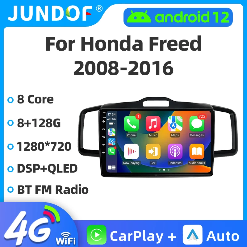 

Jundof 8Core 4G 2 din Android Auto Car Radio for Honda Freed Spike 2008-2016 Car Radio Multimedia GPS Carplay Stereo 2din dvd