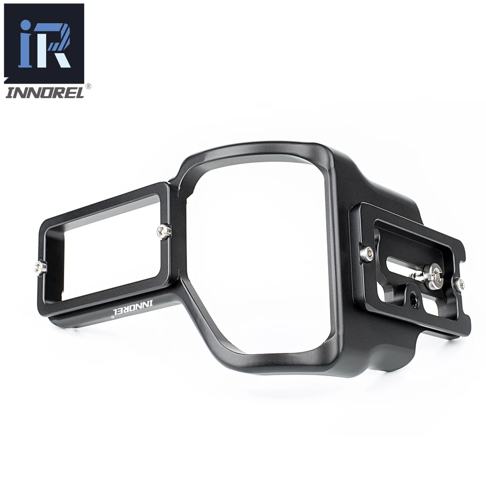 LPN-D850LBG câmera l suporte placa de liberação rápida 1/4 "parafuso arca suíço vertical gravação de vídeo para nikon d850 dslr tripé cabeça