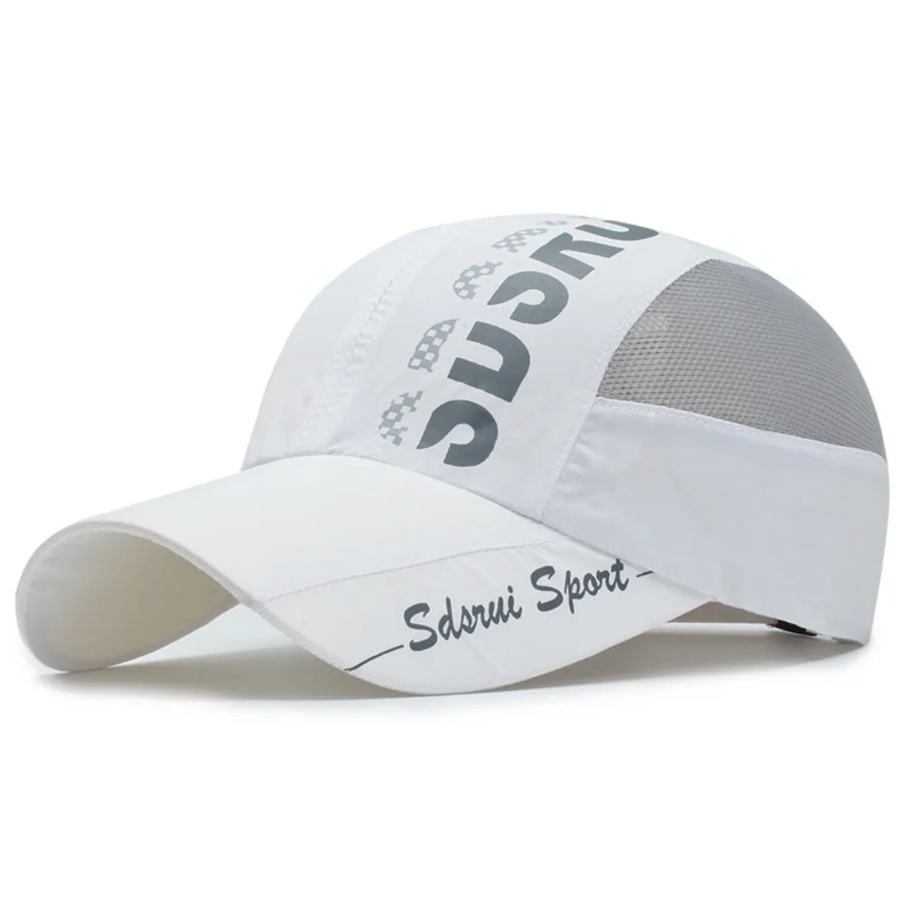 Fashion Wide Brim Mesh Baseball Cap Breathable Quick-drying Peaked Cap Adjustable Sun Visor Hat Outdoor Sports