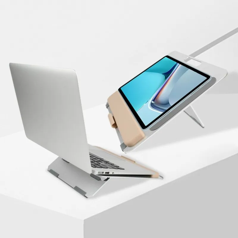 Aluminum Alloy Notebook Stand, Foldable Desktop Notebook Radiator Stand