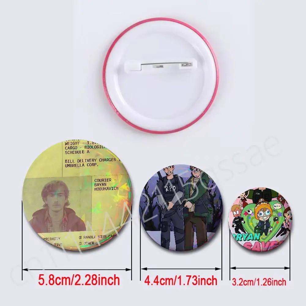FOR Resident Evil Bryan Movie 2026 Badges Tinplate Soft Button Pin Brooch Metal Badge Custom Jewelry Accessories Hat Bag Lapel