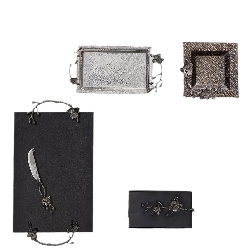 버터플라이 은행나무 홈 레스토랑 식사 트레이 라이트 럭셔리 레트로 선물