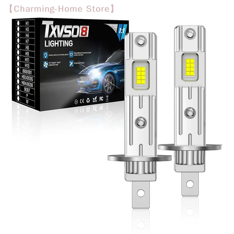 【M】2500W H1 LED Headlight Bulb CSP For Car Headlamp H1 Fanless Light Auto Diode Fog Lamps 12V White Automobile 24V