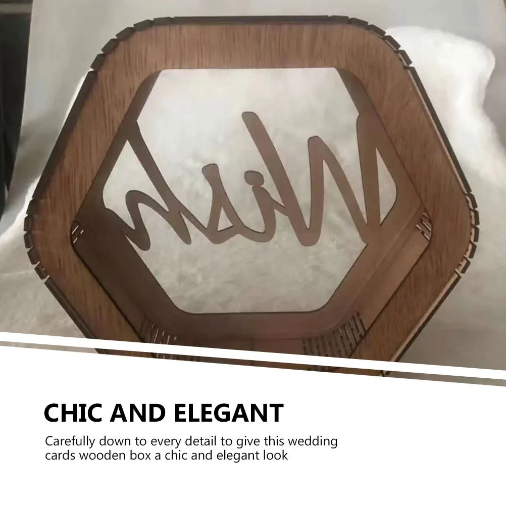 

Elegant Wooden Wedding Reception Cards Box Large Capacity Gift Card Storage Decorative Keepsake Wedding Post Box