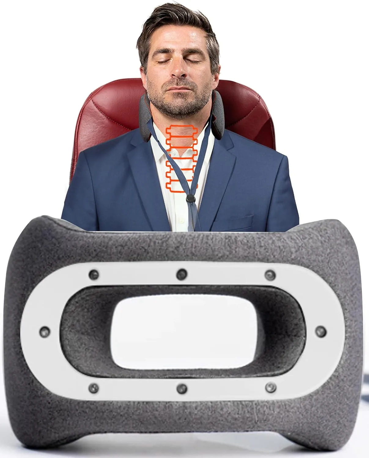 

Ergonomic Travel Neck Pillow - Memory Foam with Spinal Support & Traction