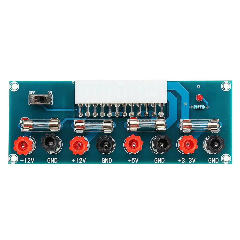 

24 Pins Atx Benchtop Board Computer Pc Power Supply Breakout Adapter Module