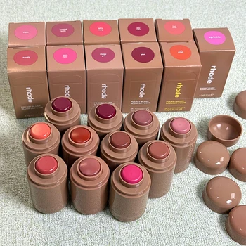 RHODE Cheek Blush Cream Blusher Stick Lip Gloss Phone Case For iPhone 15 16 17 Ribbon…