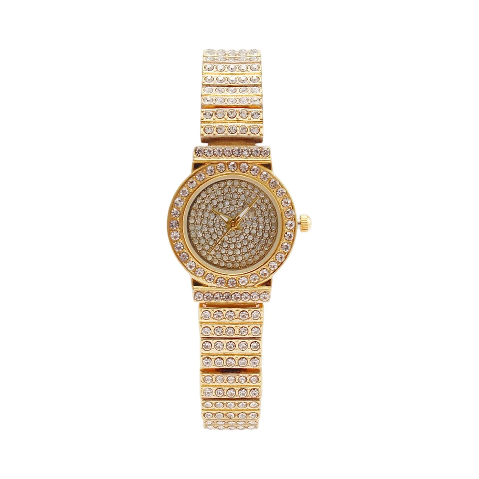 Women Watches Simplicity Round Quartz Watch Luxury Rhinestone Decorative Watch Suitable As A Birthday Gift For Friends