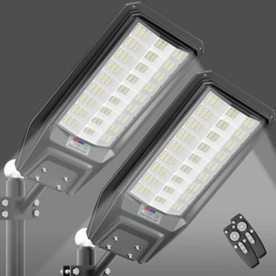 

Уличный солнечный светильник с датчиком движения, водонепроницаемый, от заката до рассвета, сверхмощный прожектор для парковки, двора, сада, черный