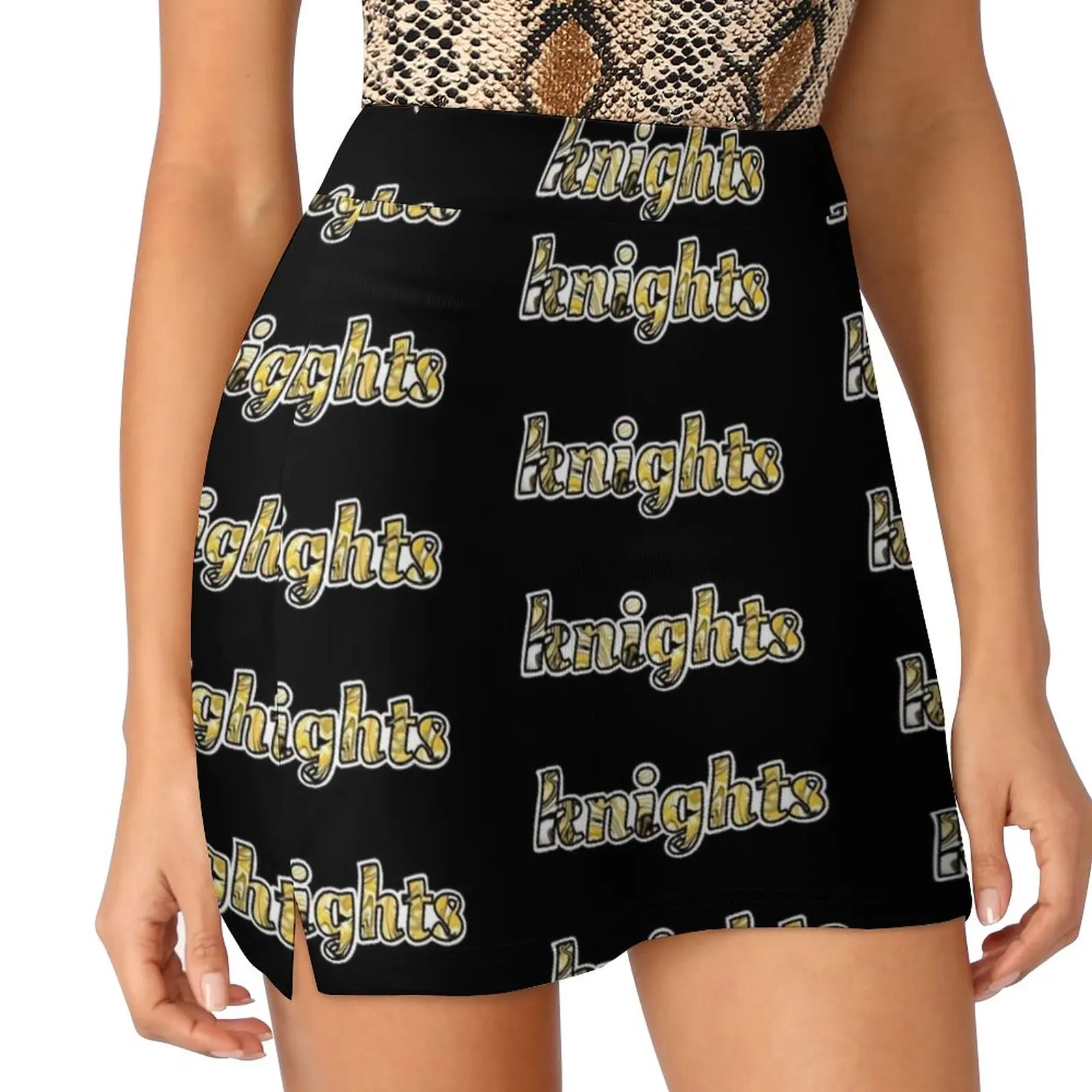 Ucf Knights-Black Skirts Woman Fashion 2022 Pant Skirt Mini Skirts Office Short Skirt Fl Florida Black And Yellow Gold Ucf