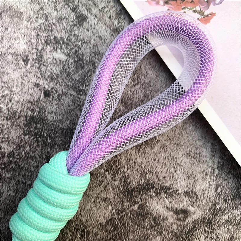 Phone Lanyard Fluorescent Color Strap Braided Strips Keycord Universal Hanging Anti-Lost Bracelet Keychain Bags Accessories