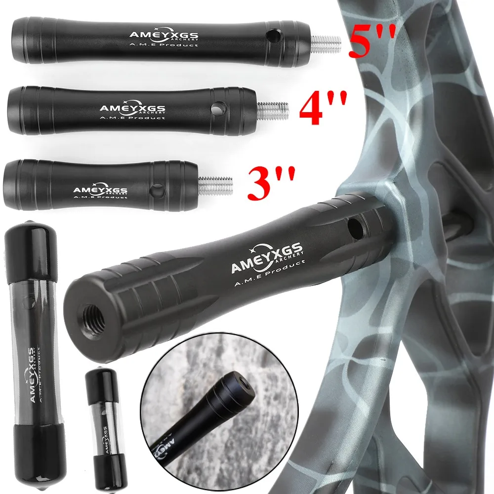 

Archery 3/4/5 Inch Bow Stabilizer Extender Bar For Compound Bow Shock Absorber Rod Shooting Hunting Target Vibration Damping