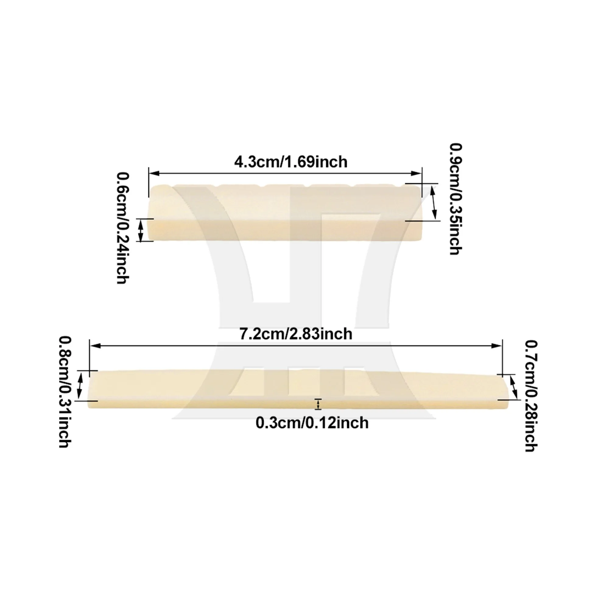 

Комплект нута и солта для акустической гитары Yibuy (1 шт.)