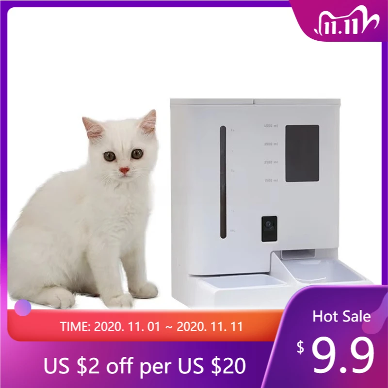 

2025 5L Pets Supplies Automatic cat Feeder Water Dispenser Automatic Pet Feeder with HD App Control