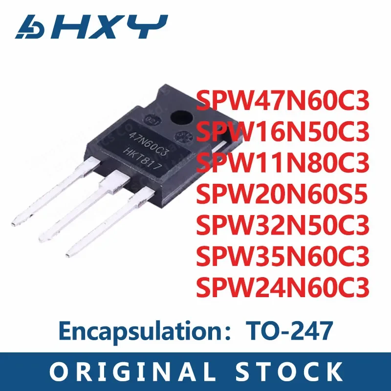 The 5PCS package is TO-247 SPW47N60C3 SPW16N50C3 SPW11N80C3 SPW20N60S5 SPW32N50C3 SPW35N60C3 SPW24N60C3