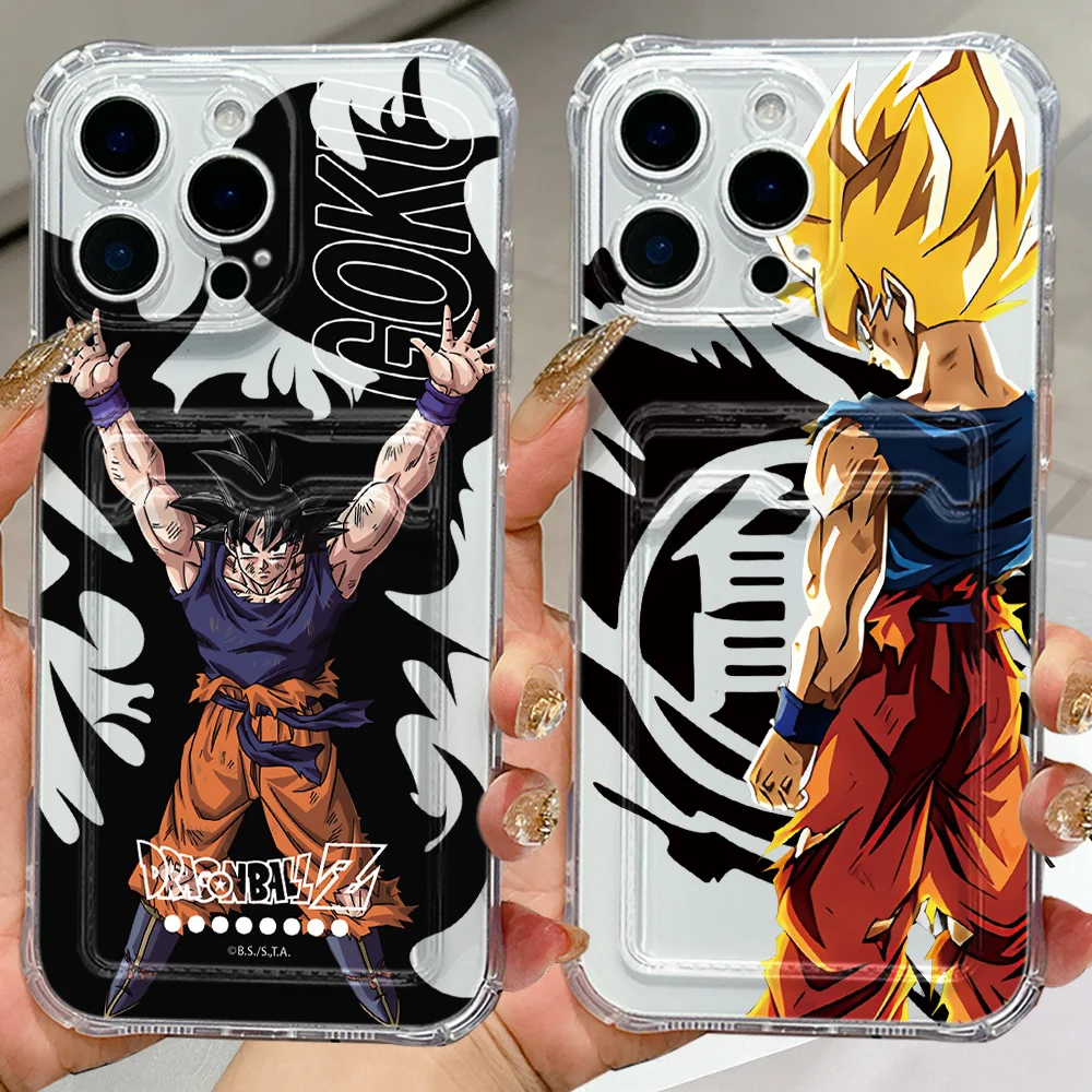 Card Hold Case for Samsung Galaxy A17 A07 A56 A36 A26 A55 A35 A06 A05 A24 A14 A25 A34 A23 4G 5G Cool Gokus Saiyans Dragons Balls