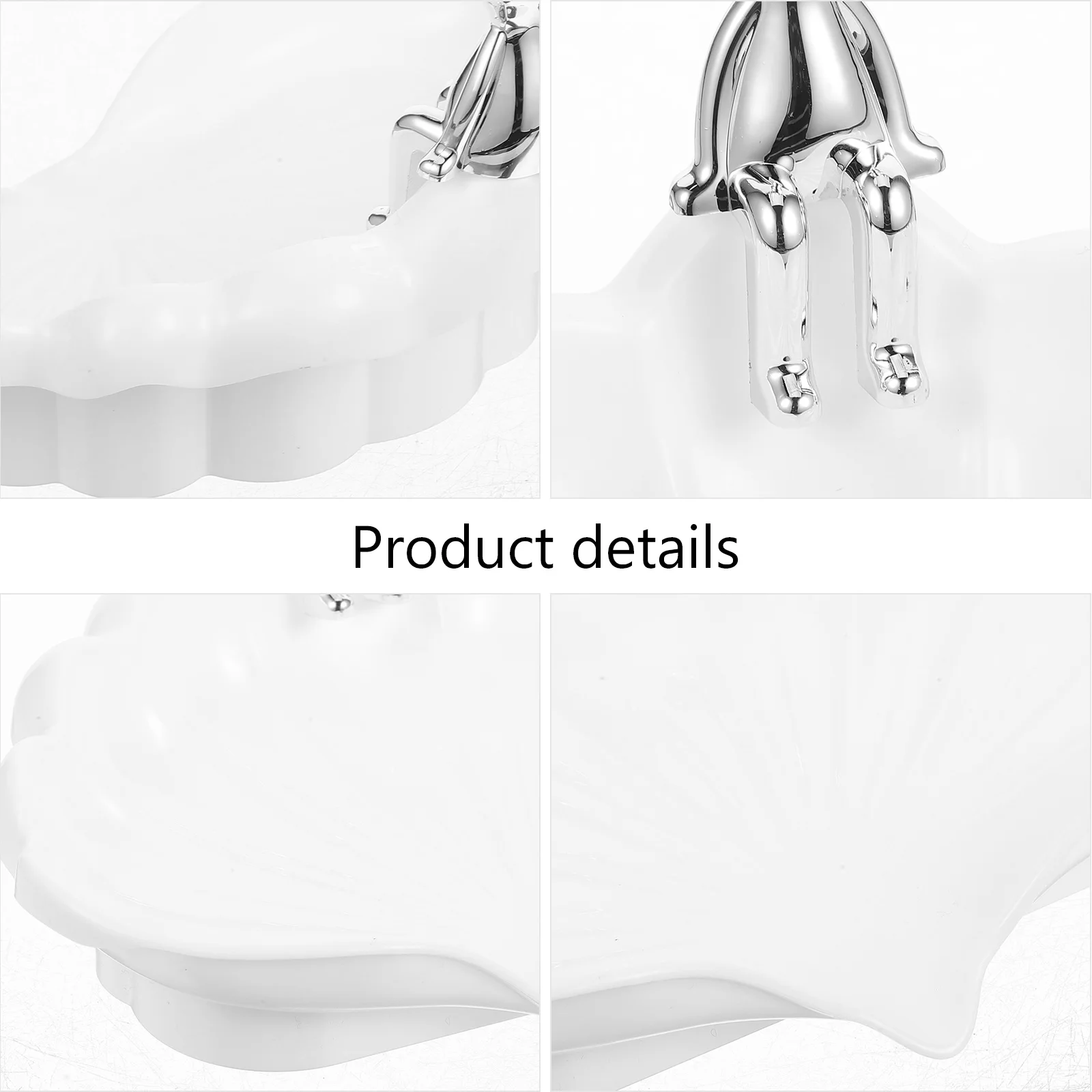 

Small Rabbit Shell Soap Dish Self-Draining Non-Slip Plastic Bathroom Soap Holder For Shower Sink Kitchen Storage Organizer