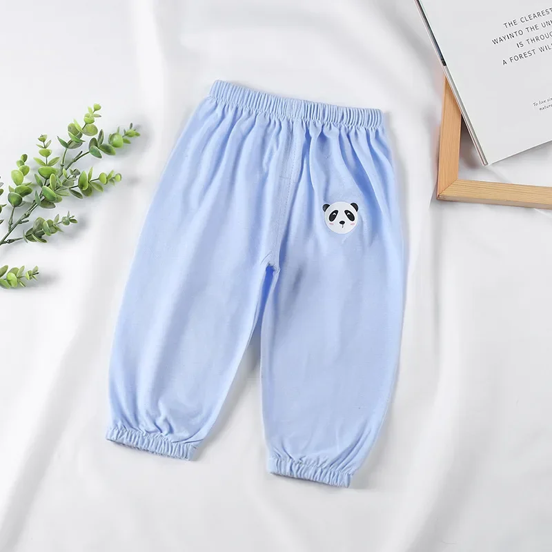 1 2 3 4 5 Years Summer New Children\'s Cotton Anti- Mosquito Pants for Boys Little Girls Thin Loose Casual Bloomers