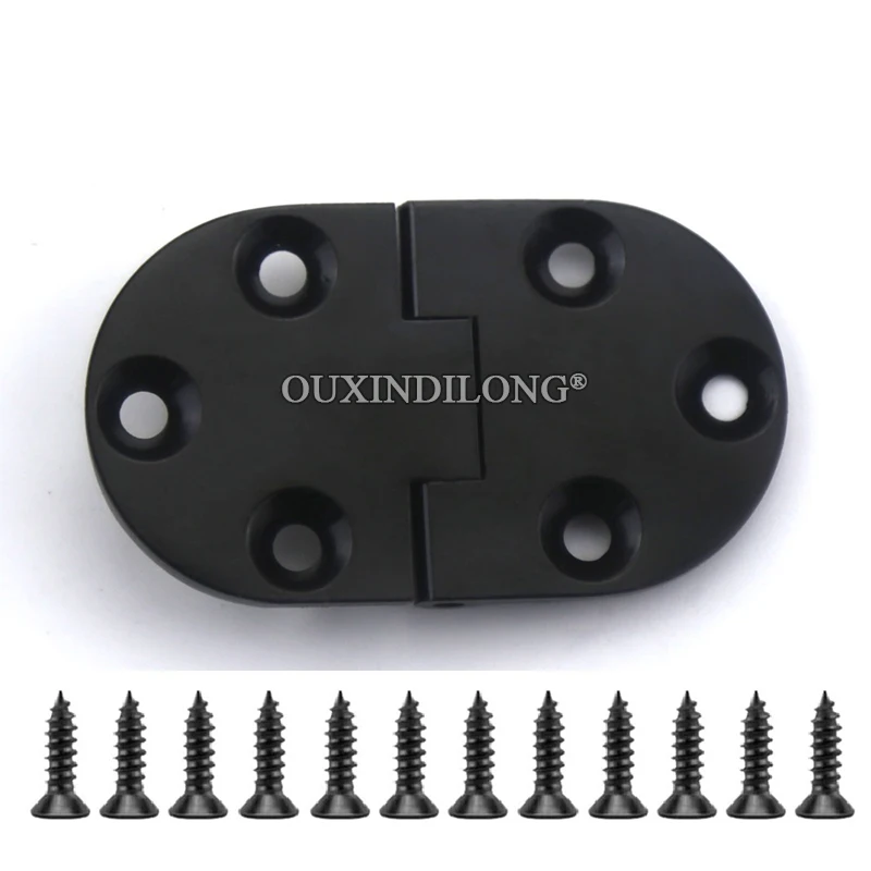 Brand New 6PCS Solid Brass Butler Tray Flap Hinges 90° Positioning Folding Table Hinges Black Desktop Flip Hinges+Screws