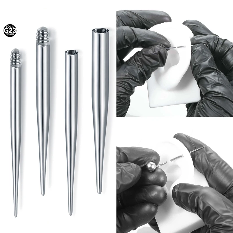 1PC Titanium Insertion Pin Taper Piercing Stretching Tool for Internally & Externally Threaded Jewelry Body Piercing Tools