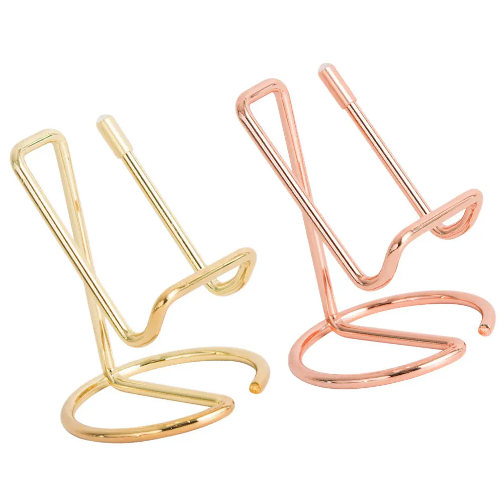 2Pcs Metal Phone Stand Simple Iron Tablet Holder Portable Desktop Bracket Lightweight Cellphone Holder for Watching Videos