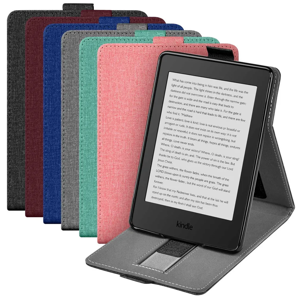 Coque souple en TPU pour Kindle Paperwhite 2022 2021 2018, support, poignée, fente pour carte, pochette 1 2 3 4 5 10e 11e génération 6 6.8 pouces