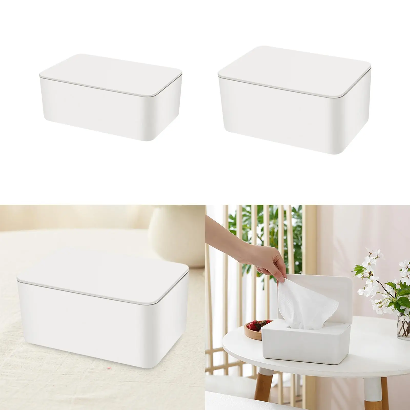 Baby Wipes Dispenser with Lid Portable Keep Wipes Fresh Large Capacity Storage Box Non Slip Dustproof Wipes Box for Home Outdoor