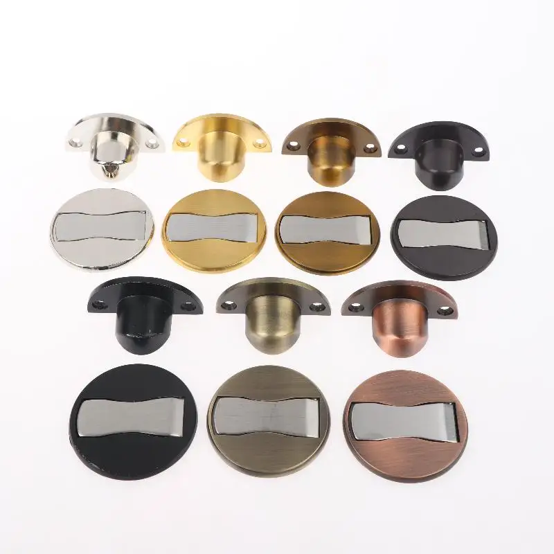 1 PC Punch Free Invisible Door Stop Strong Magnetic Household Bedroom Bathroom Anti Collision Mute Floor Selflocking Stopper