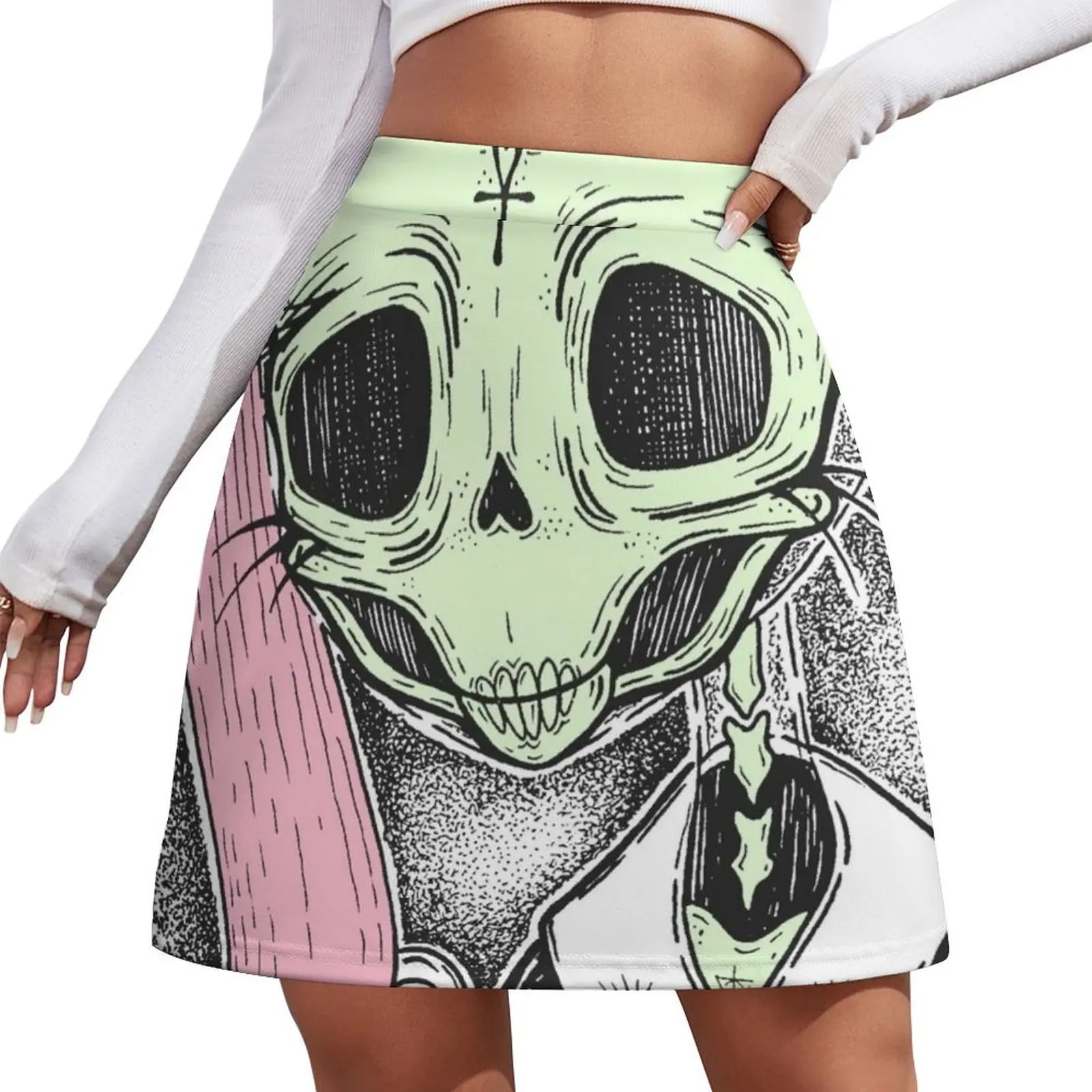 

Death Mini Skirt women's stylish skirts Women skirts Mini Skirt