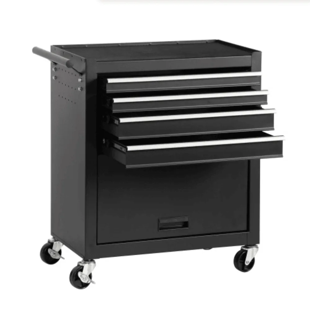 

4-Drawer Rolling Tool Chest, Cabinet with 4 Wheels Tool Chest with Drawers, Suitable for Garages, Warehouses,Repair Shops
