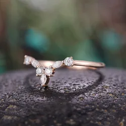 CAOSHI Stylish Female Engagement Rings with Fashionable Design Shiny Zirconia Jewelry for Wedding Ceremony Bridal Accessories