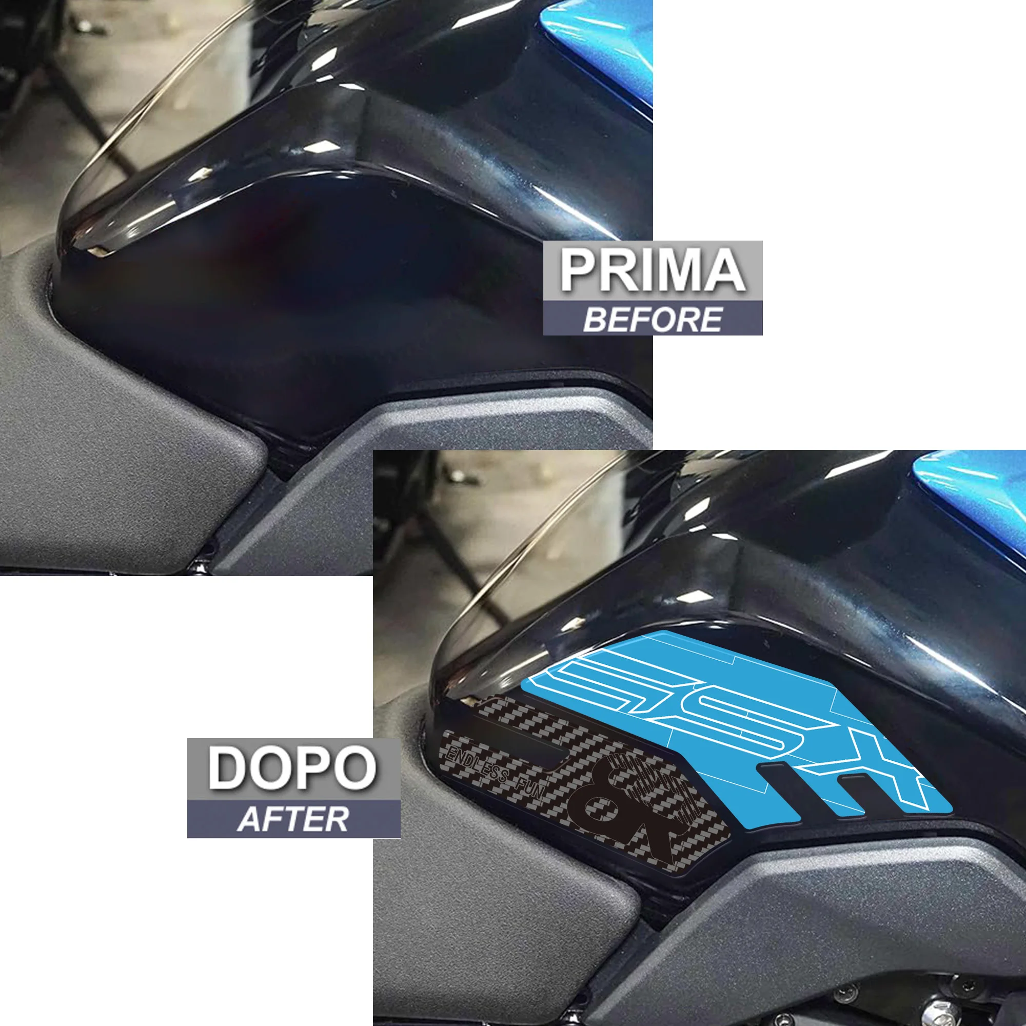 

Motorcycle Tank Grips 3D Stickers For Suzuki GSX-8R GSX8R 2024-2025 Anti Scratch Protection Knee Pads Decal Kit