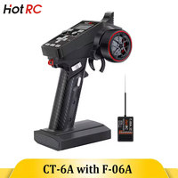 HOTRC CT-6A 2.4GHz 6CH Remote Control Radio System Transmitter LCD Screen Display With F-06A Receiver For RC Car Tank Boat