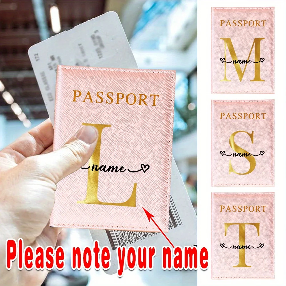

Elegant Passport Sleeve Holder Cover Protector, Waterproof, Ultra Slim, RFID Blocking, No-Closure, Unlined, with Customized Name