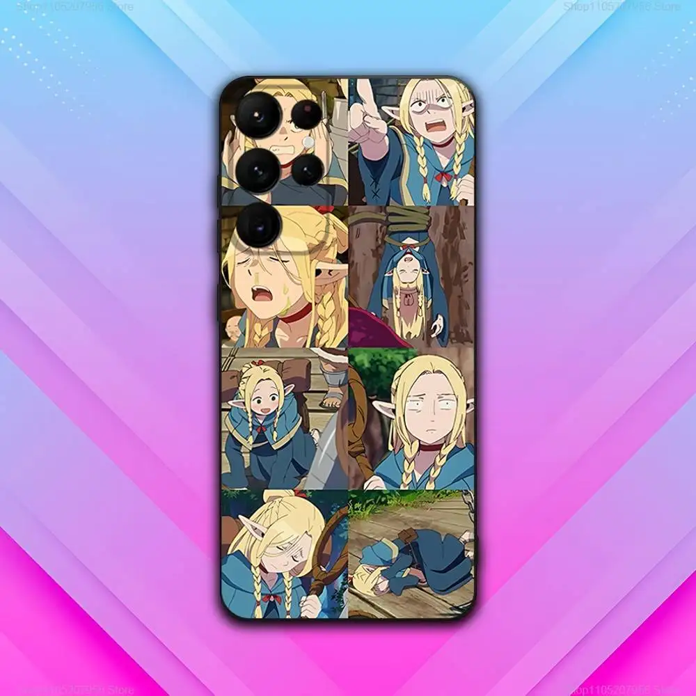 Casing Ponsel Hitam D-Delicious In D-Dungeons untuk Samsung S30,S25,S24,S23,S22,S21,S20,Fe,Lite,5G,Ultra,Plus Ultra-Tipis